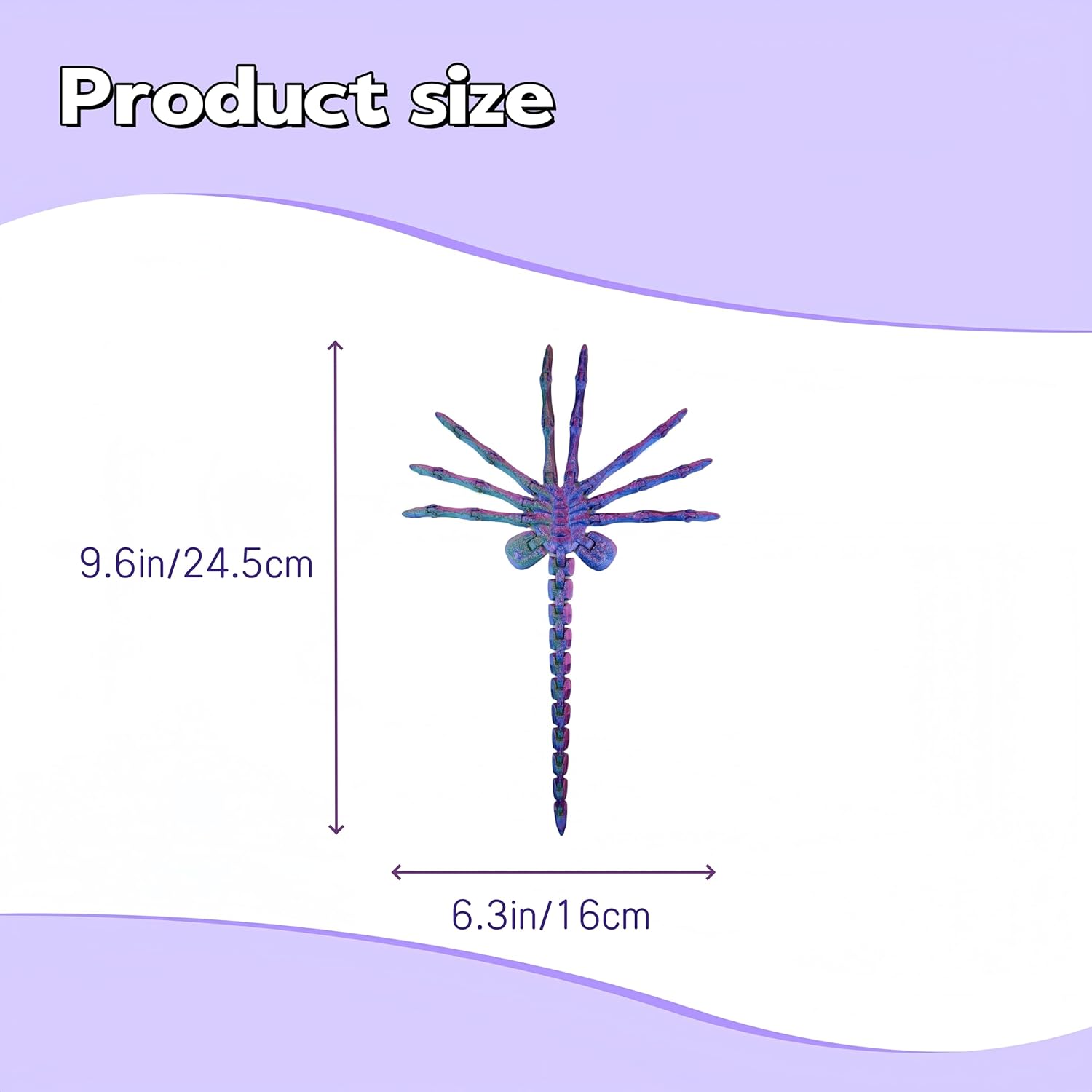 3D Printed Animals - Halloween Decor Facehugger Toys, Flexible Animals Toy Statue,Movable Joints,Fidget Toys,Desk Home Office Decor, Birthday Christmas Party Gifts - Image 3