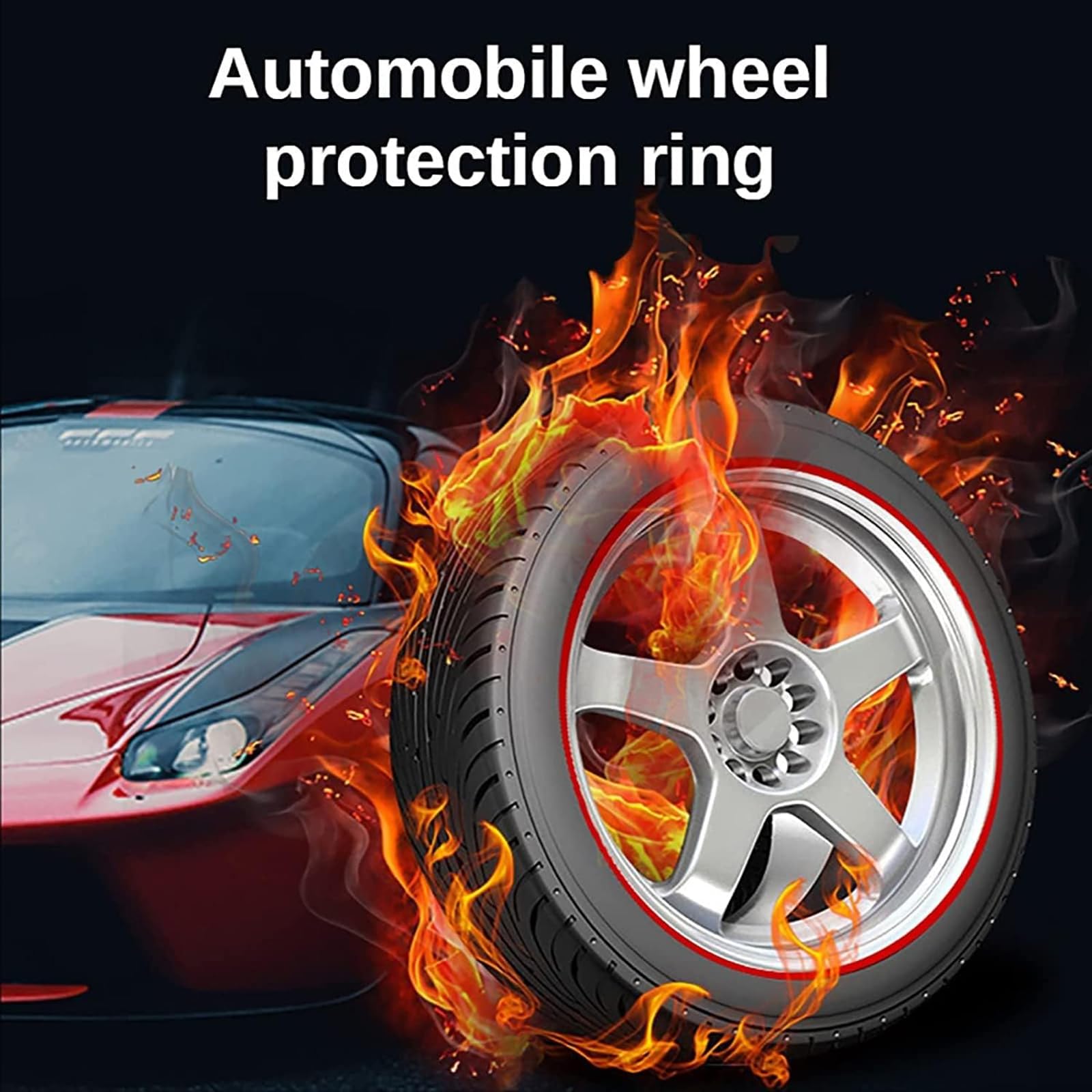 Protecteur De Roue en Alliage (16/17/18/19/20 Pouces), Protecteurs De Jante De Voiture, Bande Décorative/résistant Aux Rayures Mineures, Résistance Et Ténacité + Matériau en Nylon,20inch,Black