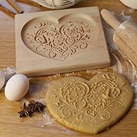 Vista 14 de Molde de galletas de madera, molde de horneado 3D, herramienta de horneado para manualidades y decoración con relieve, adecuado para Halloween