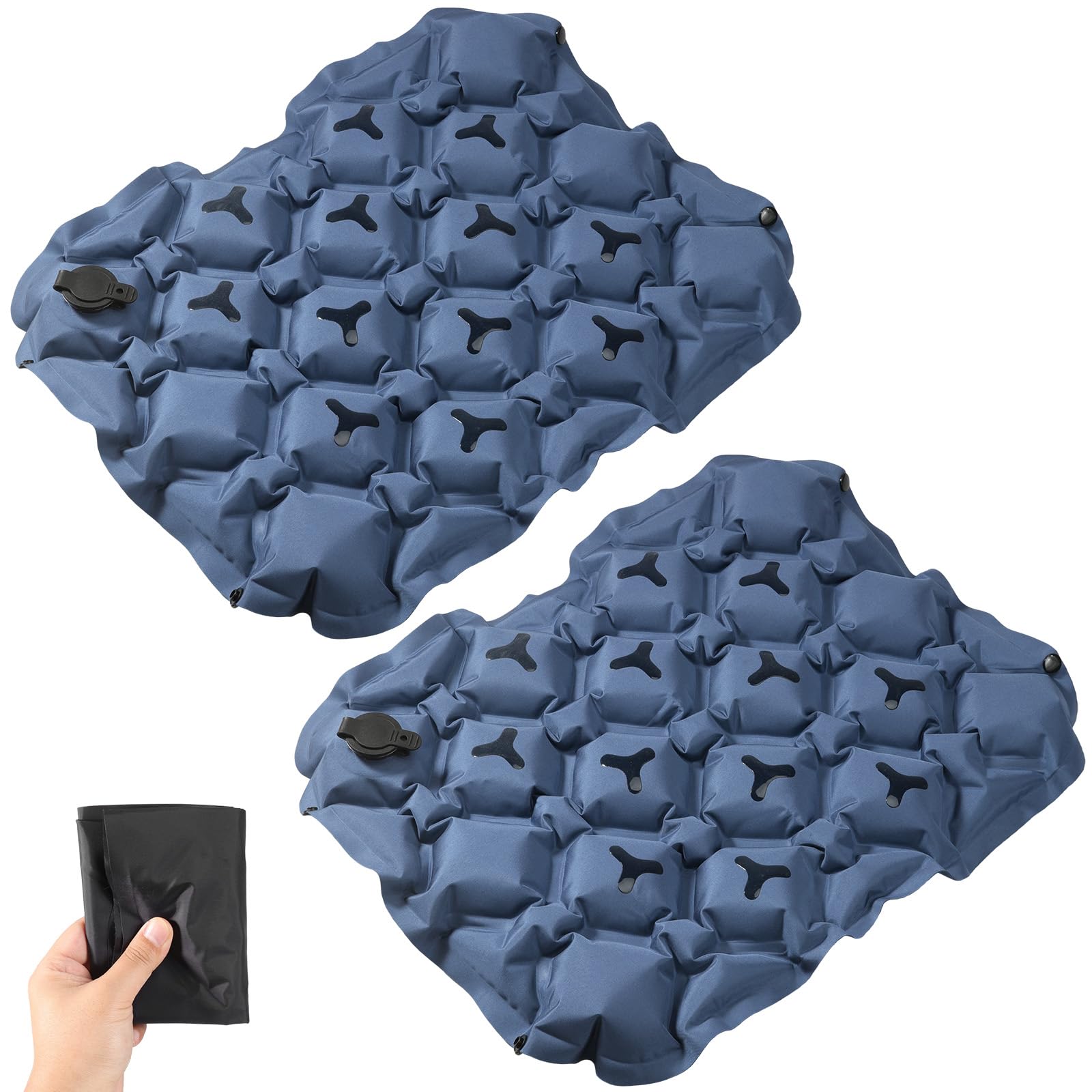 KINGTLE Inflatable Seat Cushion, Travel Air Pad with Bag, Camping Mat