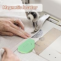 Vista 5 de Guía magnética de costura para máquina de coser, nueva herramienta multipropósito mejorada de polígono de fuerte magnetismo, guía de hendir Verde