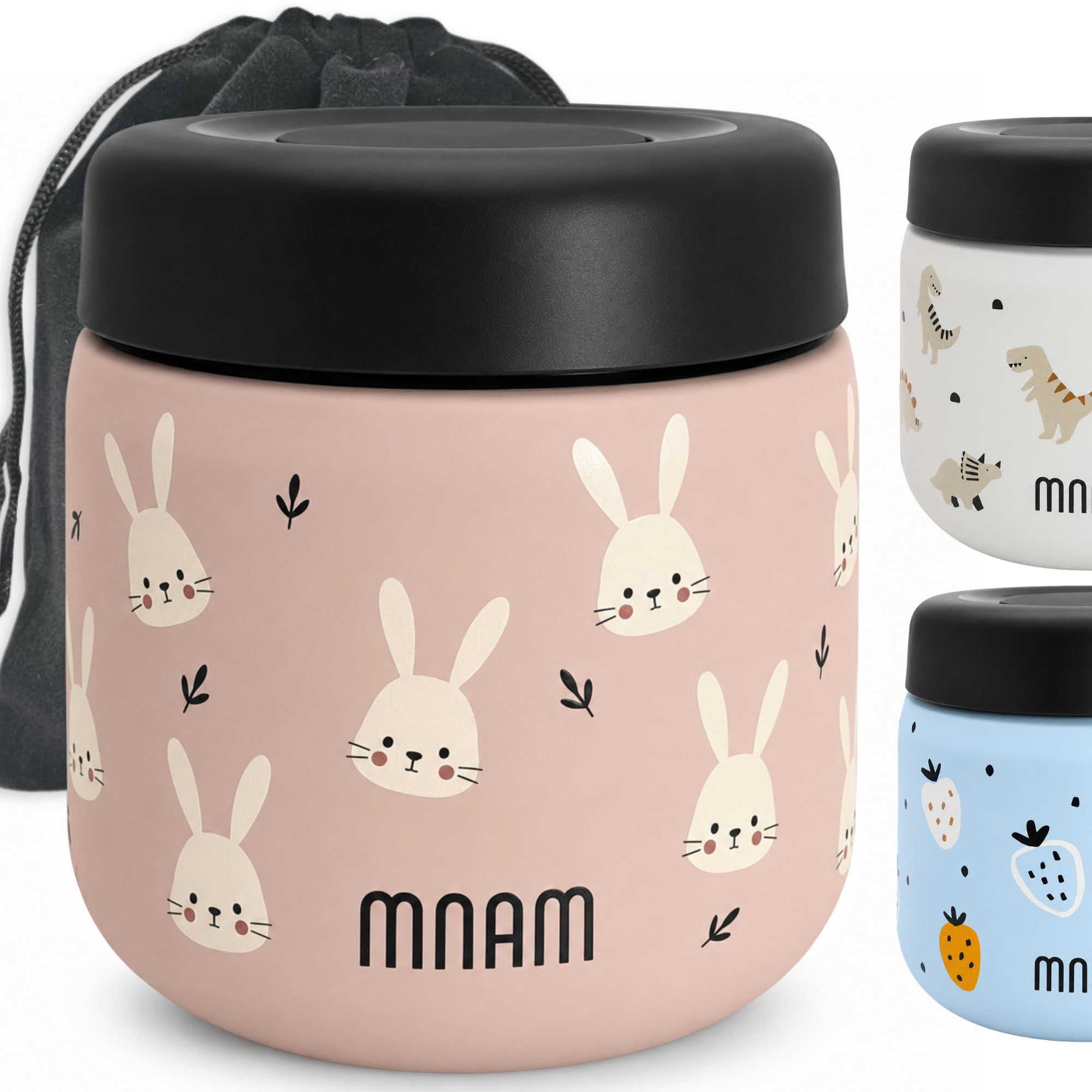 Porta Pappa Termico Neonati 400ml - Termos Pappa - Contenitore Termico per Alimenti Caldi Pasta - Thermo Cibo Bambini - Svezzamento Portapappa Neonato - Food Thermy (Flaskbuny)