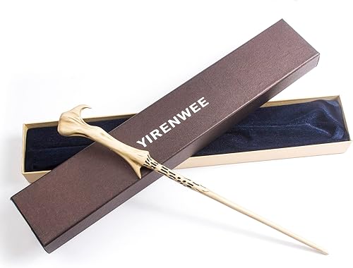 Varita mágica de mago de 14 pulgadas, hecha a mano con núcleo de acero de resina para fiestas y regalos (Voldemort)