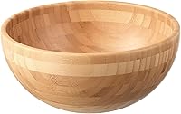 IKEA STOCKLAND Sustainable Bamboo Wooden Decorative Bowl - Eco-Friendly Sweden-Made Serving Bowl