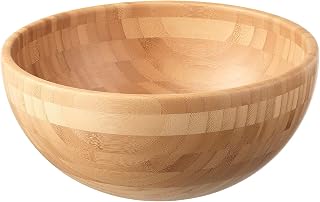 IKEA STOCKLAND Sustainable Bamboo Wooden Decorative Bowl - Eco-Friendly Sweden-Made Serving Bowl