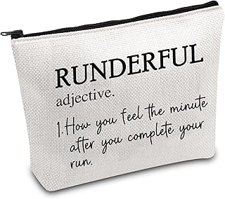Runner Cosmetic Bag Runderful Makeup Bag Runner Survival Kit Running Lover Gift Running Gift Marathon Runners Zipper Pouch (Runderful)