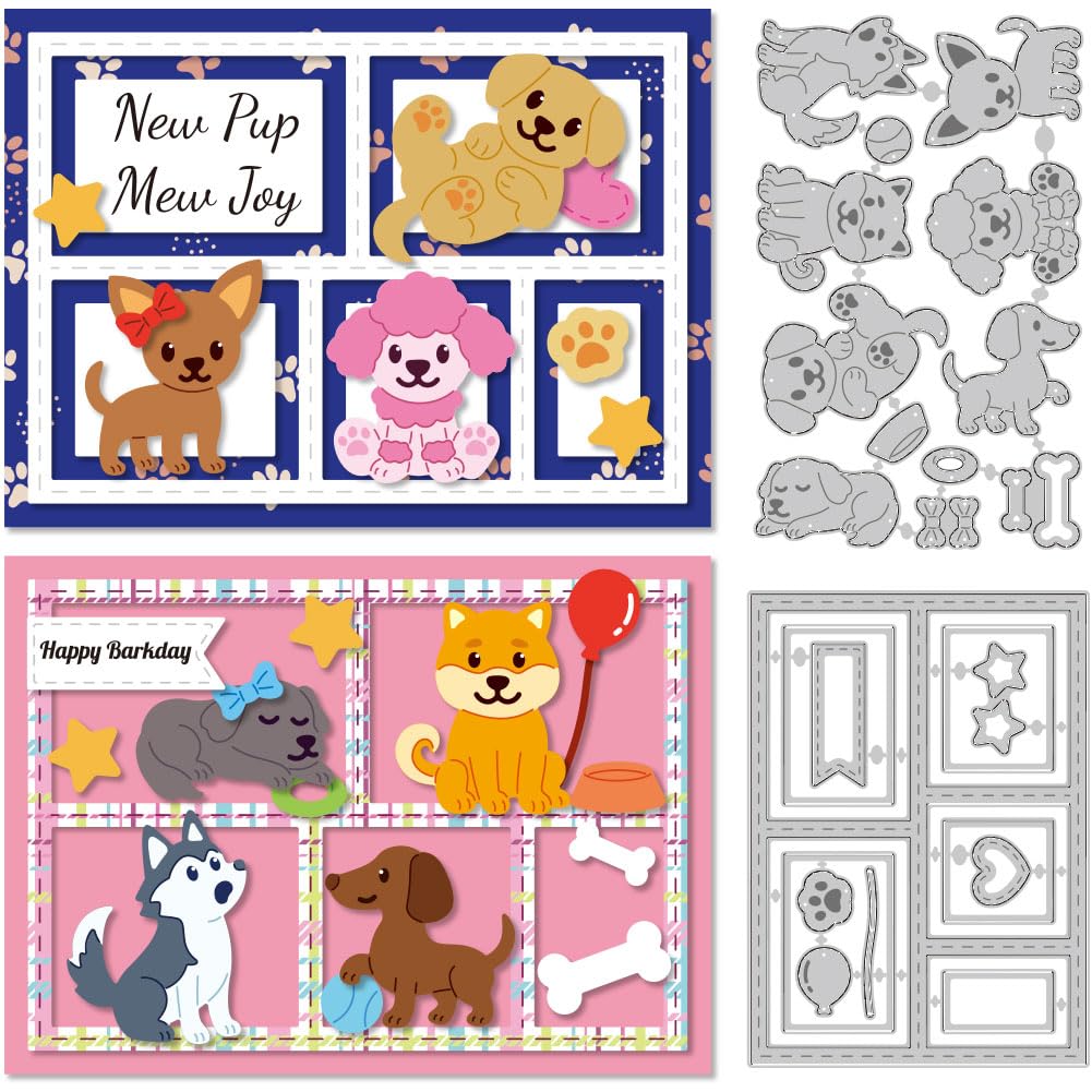 Matrices de découpe pour fabrication de cartes d'anniversaire et scrapbooking fenêtre
