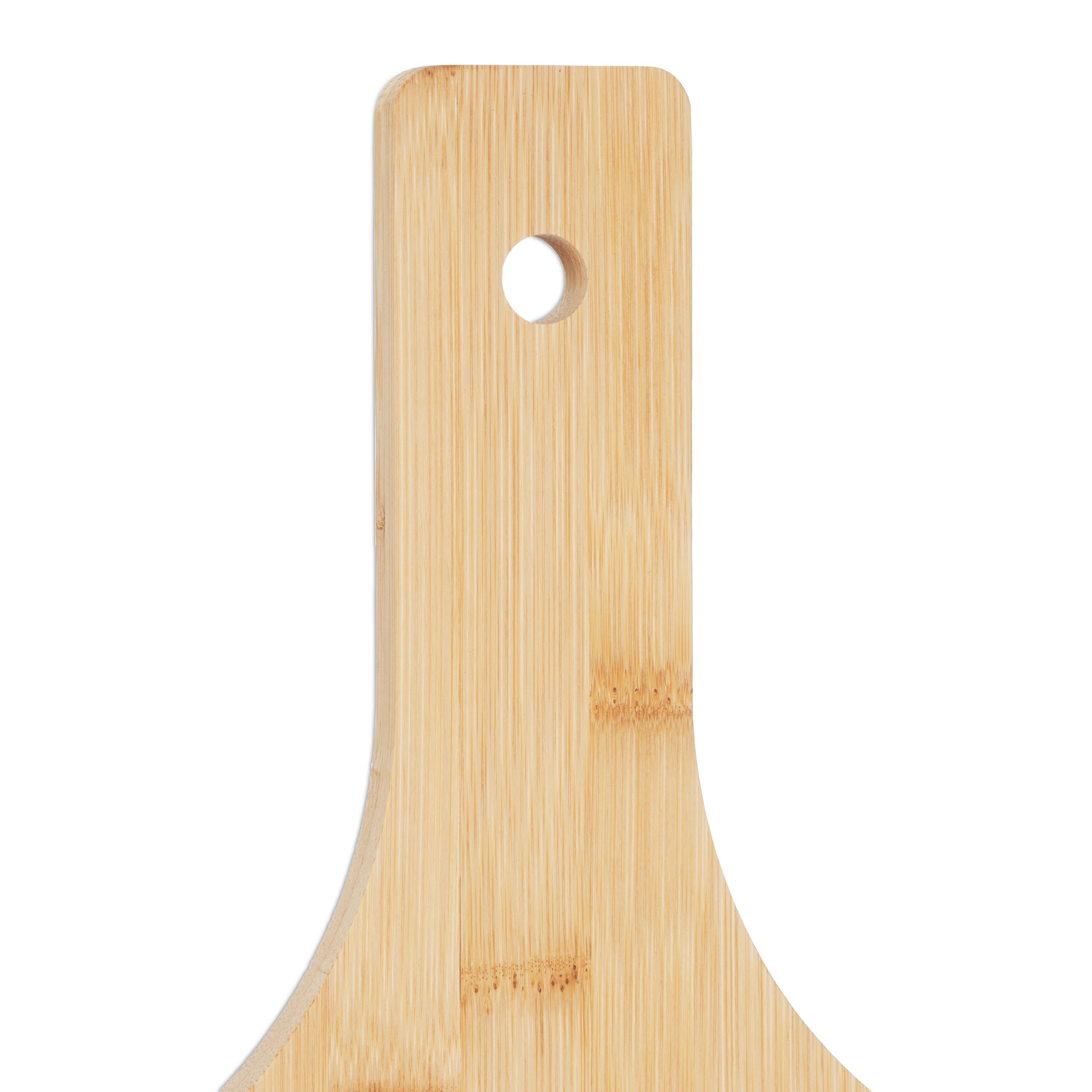 Relaxdays Planche à Pizza XXL, Lot de 2, 50x38 cm, carrée, spatule, Bords Plats, poignée, Support, Nature