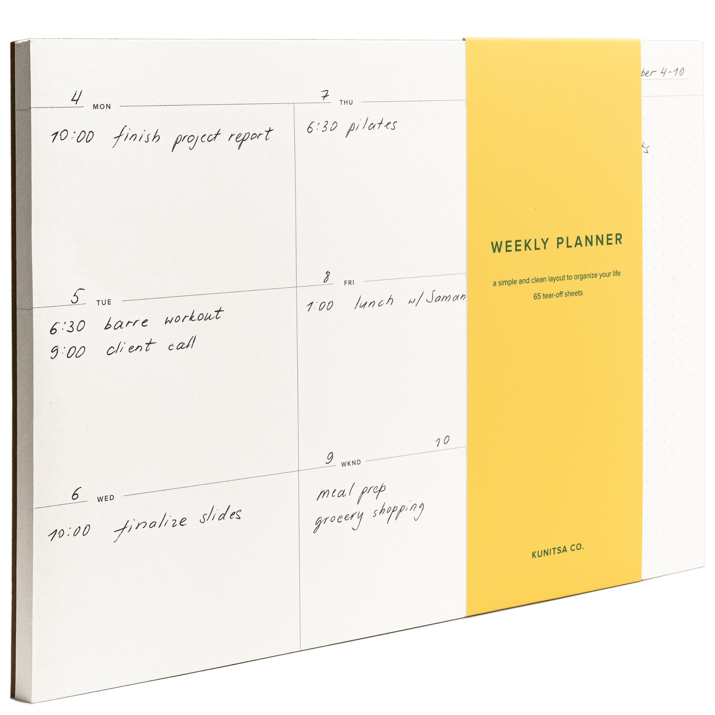 Daily and Weekly To-Do List Notepad – Desk Pad for Work and Study, Minimal, 11.7x8.3 Inches