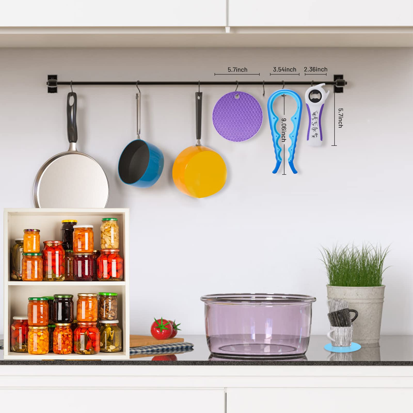 Lot De 6 Ouvre-boîtes En Silicone Pour Personnes âgées Avec