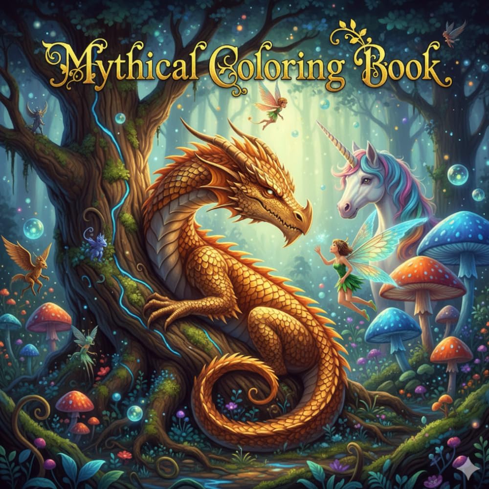Mythical Coloring Book: Escape to a Fantasy World of Magic and Wonder!
