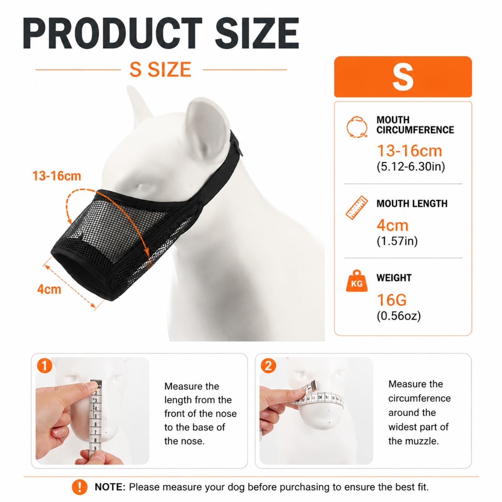 Muselière pour Chien Noir, Ajustable pour Petit Chien 6-12 kg, Respirante avec Trou pour Haleter et Boire, Anti Morsure, pour Promenade Toilettage et Vétérinaire