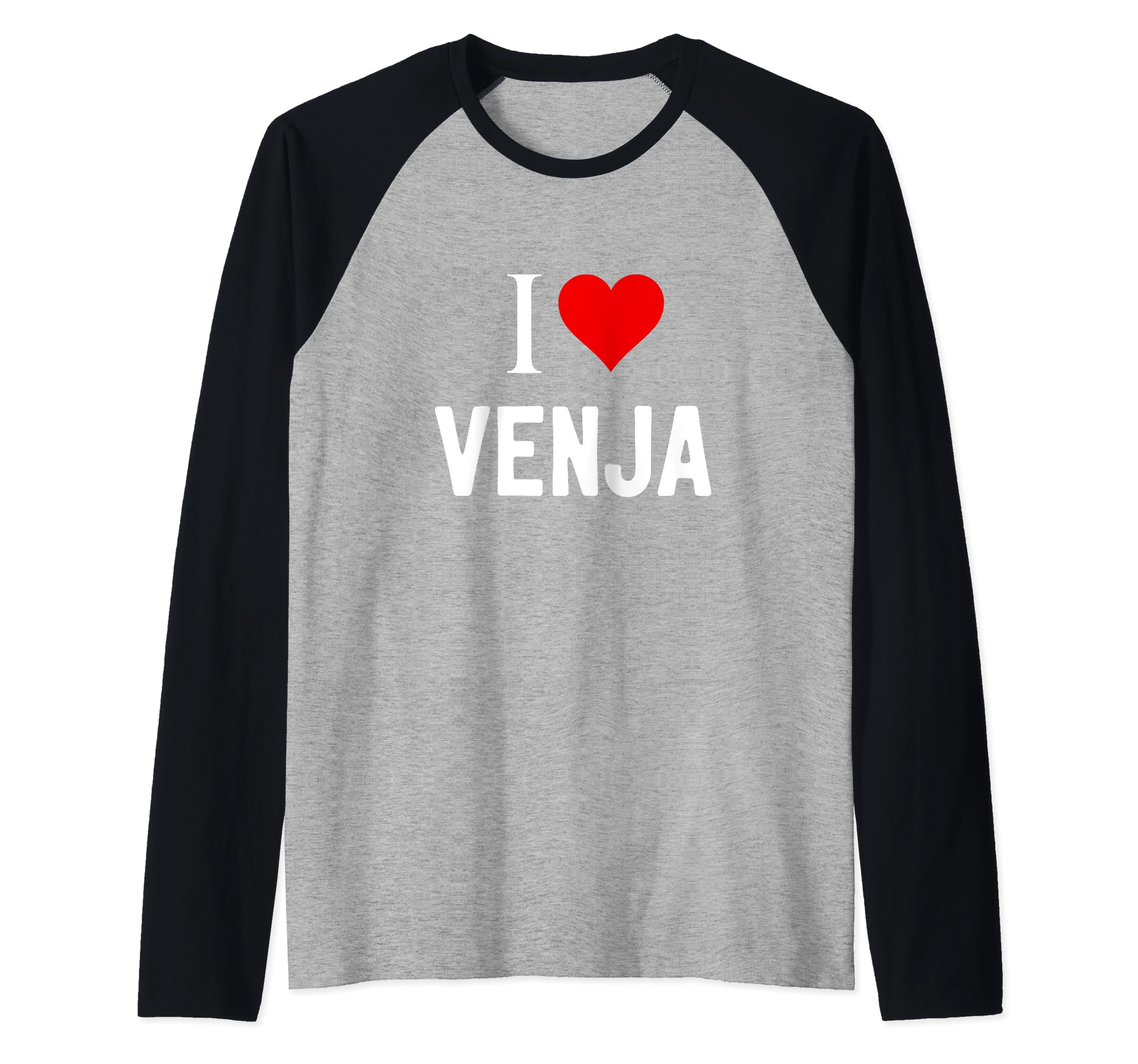I Love Venja Raglan Baseball Tee