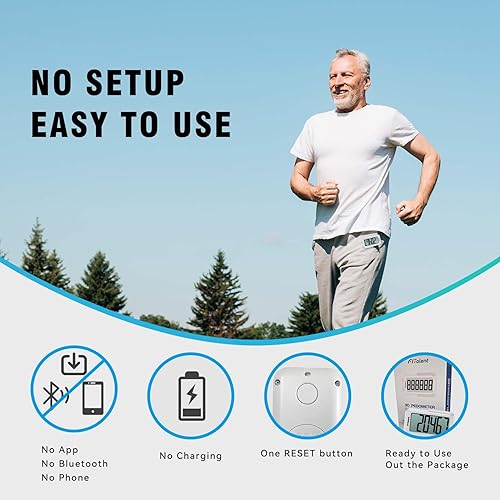 Miniatura 4 de Podómetro para caminar, podómetro súper portátil con precisión para niños, mujeres y personas mayores, contador de pasos 3D para caminar, rastreador