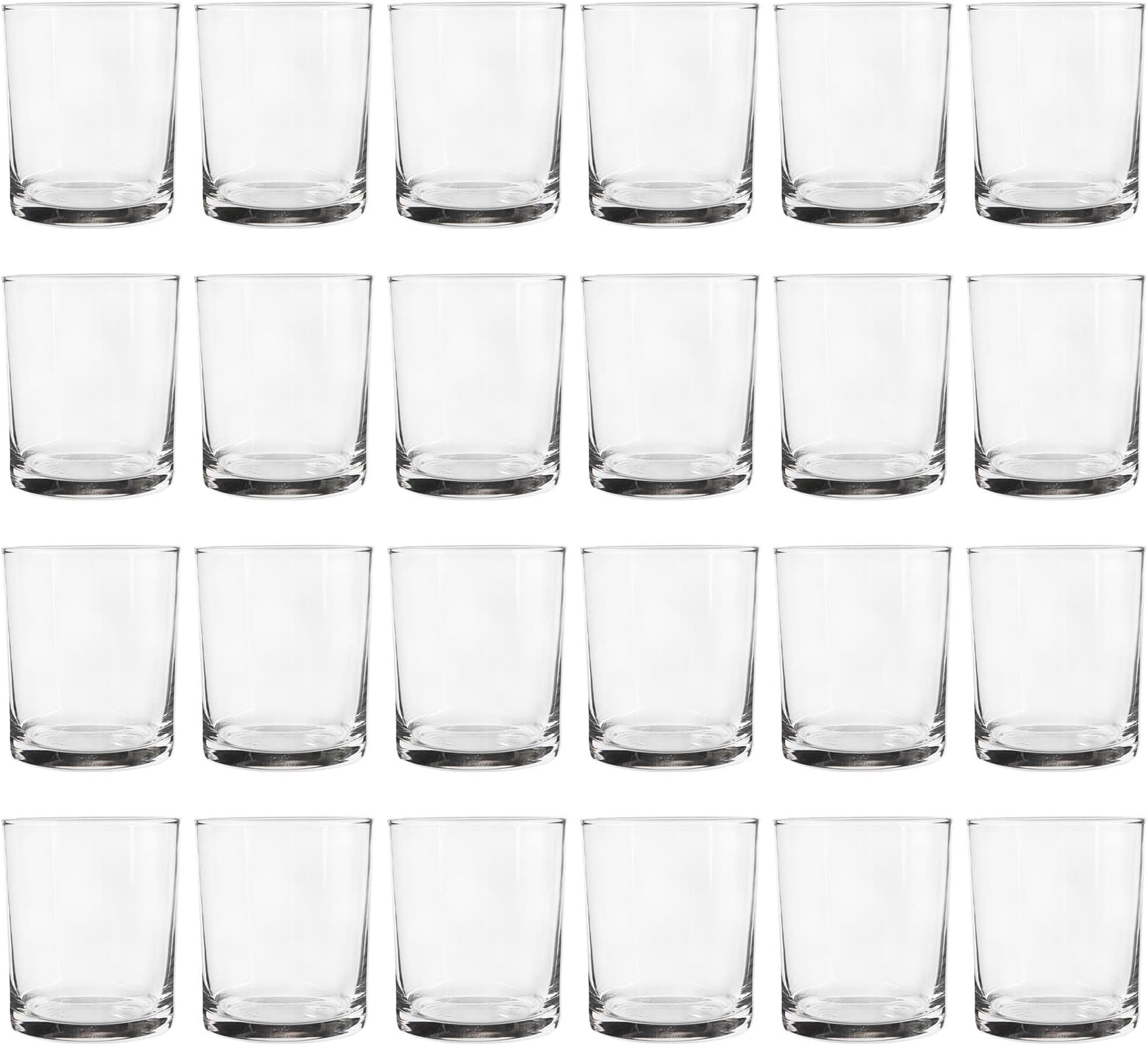 Argon Tableware 24x 280ml Classic Whisky Cocktail Glasses - Gift Short Kitchen Drinking Tumbler Glass Whiskey Water Juice Barware Set - Dishwasher Safe