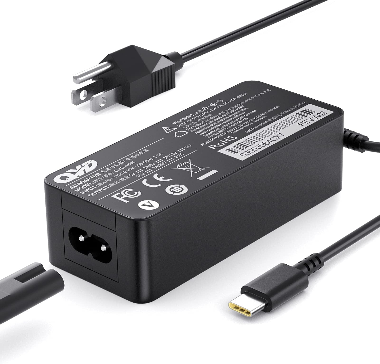 45W USBC Type C AC Charger for Lenovo Chromebook c330 s330