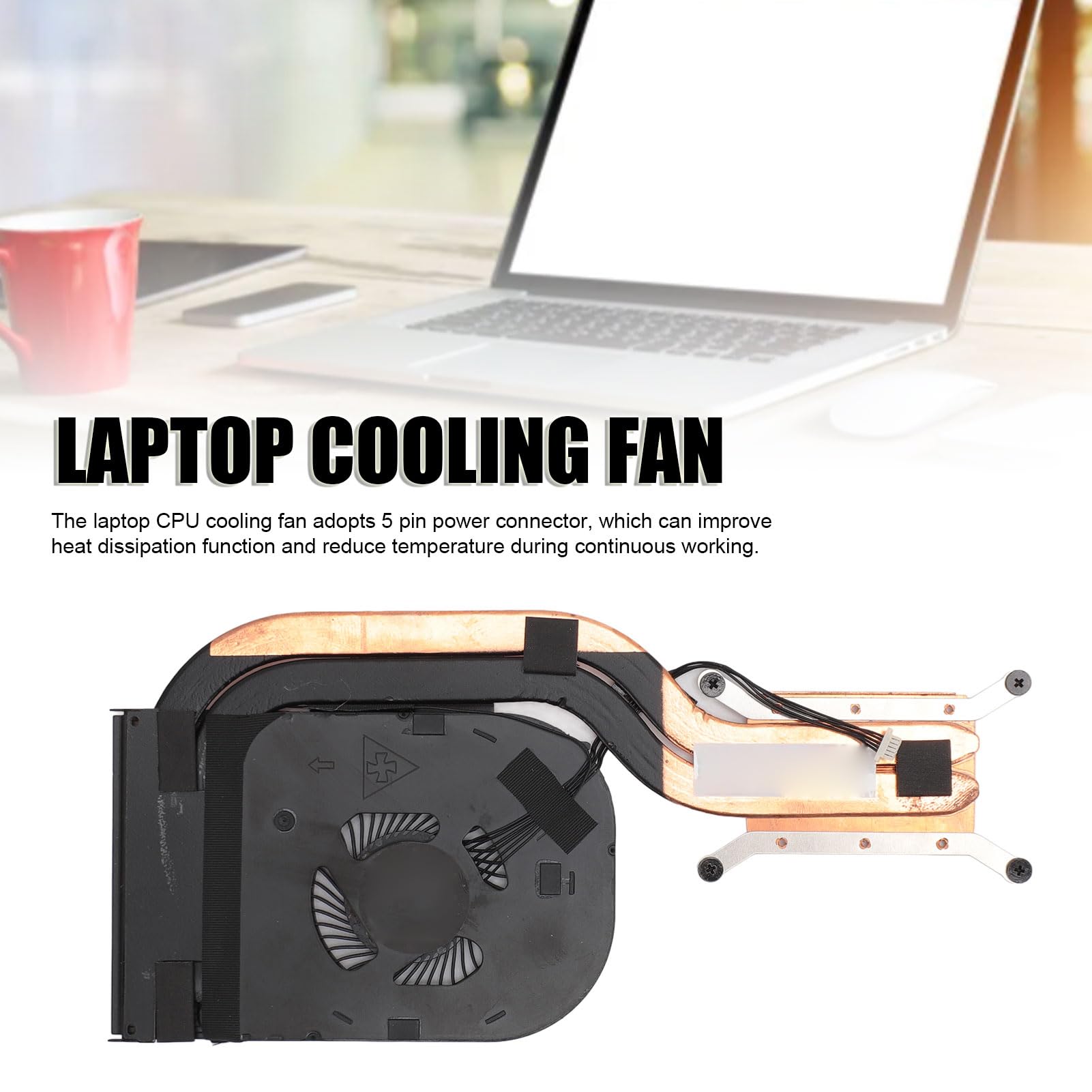 Ventole di Raffreddamento CPU per Laptop, Modulo Ventola di Raffreddamento CPU Sostitutiva a 5 Pin DC 5 V 2,25 W per ThinkPad X1 Carbon 6Th Gen 2018