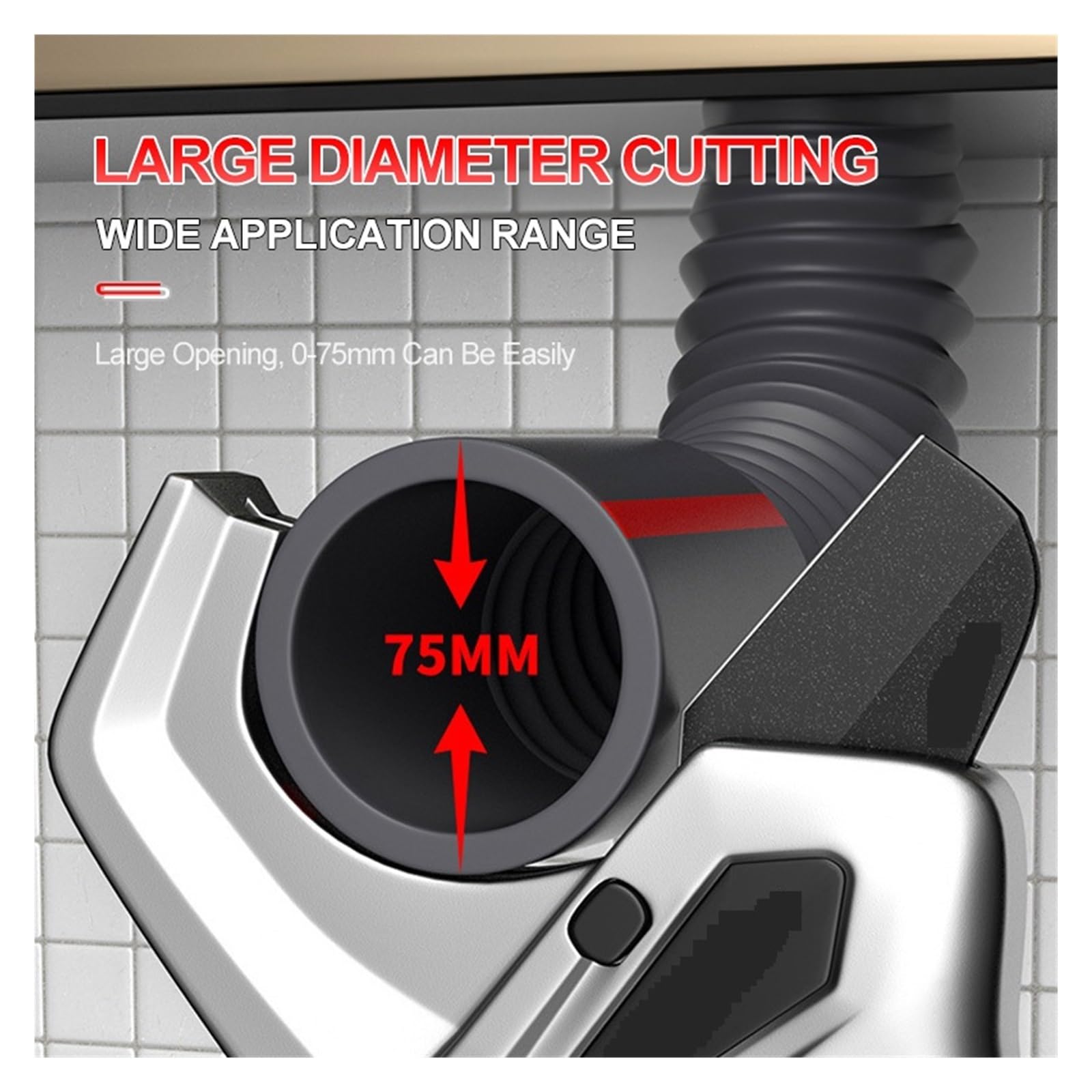 Tijeras PPR, Cortador De Tubos Corte Profesional, Línea Eléctrica, Herramienta Manual Tuberías Agua Fusión En Caliente, Artefacto, PVC Amplia Gama De Aplicaciones(0-75mm)
