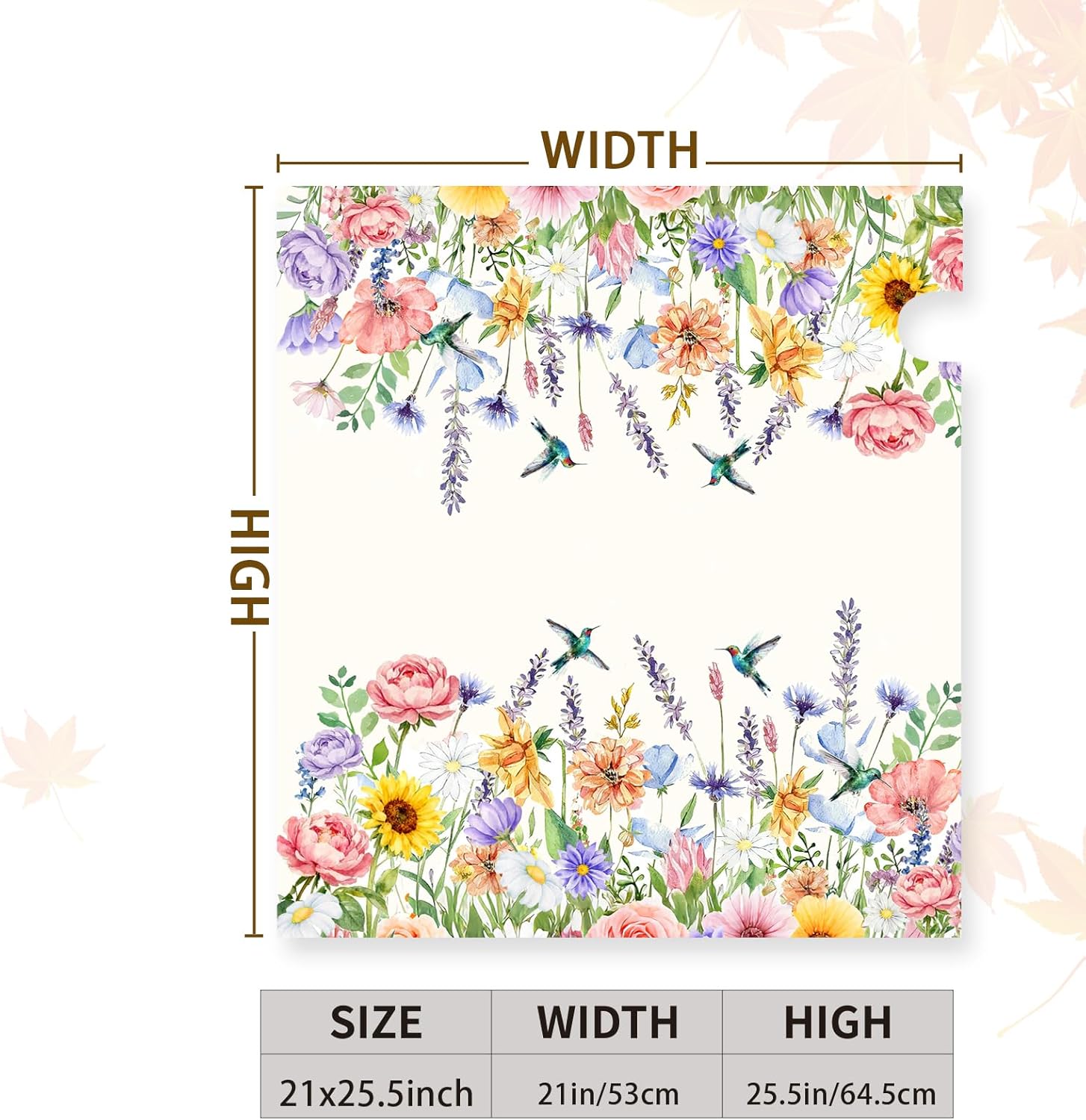 Spring Hummingbird Mailbox Covers Magnetic Large Size 25.5x21 Inch Flowers Spring Summer Mailbox Cover Oversized Colorful Floral Post Letter Box Wraps Outside Decoration for Garden Yard