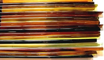Devardi Glass Handmade COE 104 Assorted Ambers 1 Lb Lampwork, Beadmaking Glass Rods
