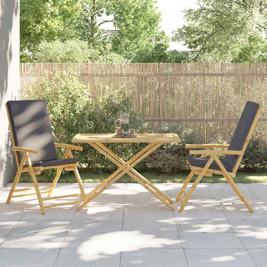 Tavolo da giardino pieghevole in bambù, 110 x 55 x 75 cm, salvaspazio, per balcone e terrazza, resistente alle intemperie, versatile, come tavolino da pranzo, tavolo da salotto per esterni e