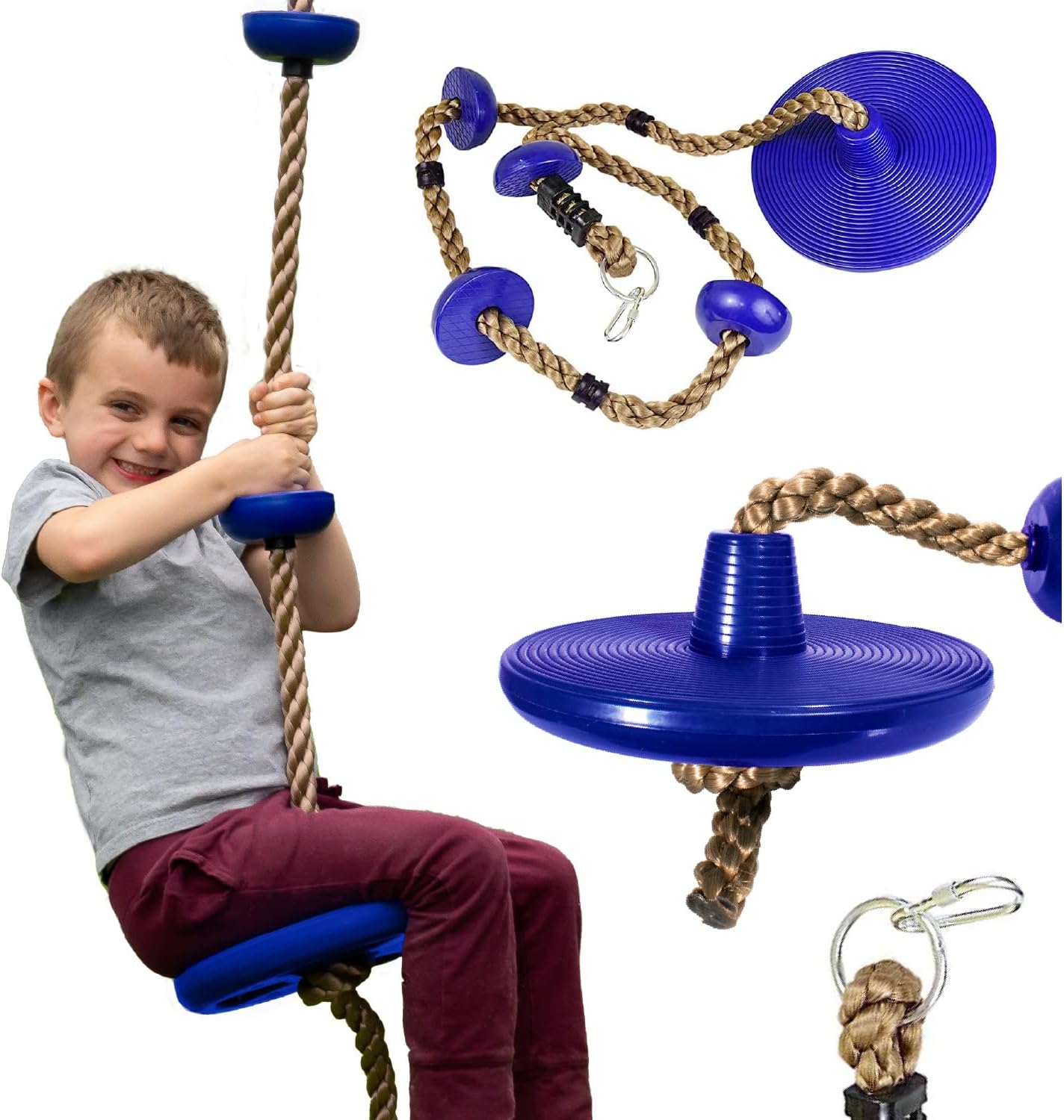 Amazon.com: Squirrel Products Climbing Rope with Disc Swing - Active ...