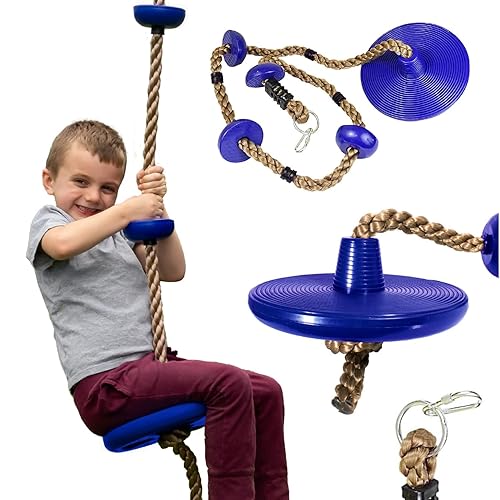 Squirrel Products Climbing Rope with Disc Swing - Active Outdoor