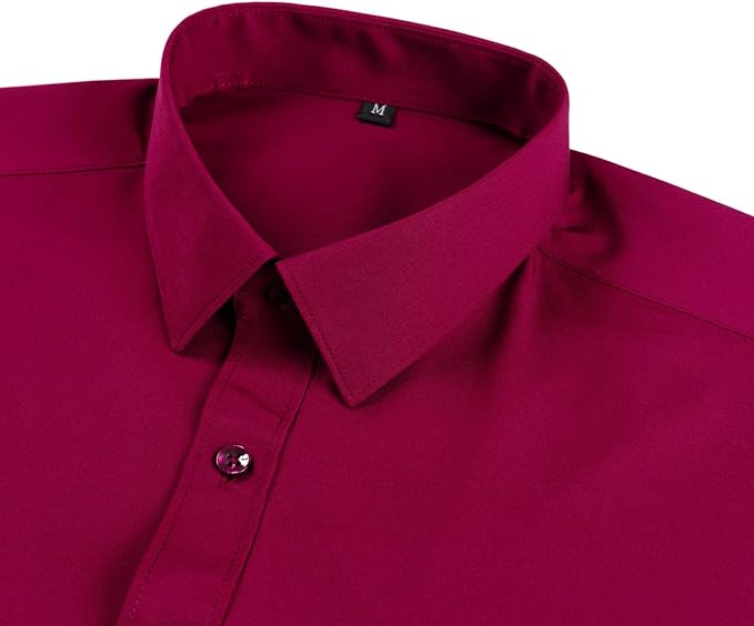 Camicia Da Lavoro Uomo In Cotone - Maniche Lunghe, Tinta Unita, Con Tasche, Fit Regolare - Foto 12