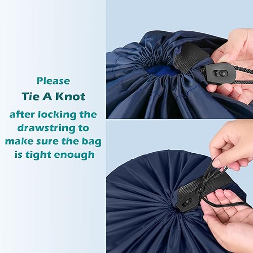 Miniatura 7 de Coomee Bolsa de lavandería resistente, paquete de 2 bolsas de lavandería de nailon XL con correas, organizador grande de ropa sucia lavable con