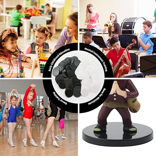 Miniatura 4 de Juego de 100 fichas de juego de fichas de póquer de plástico opaco con caja de almacenamiento (negro y blanco, 1 pulgada)