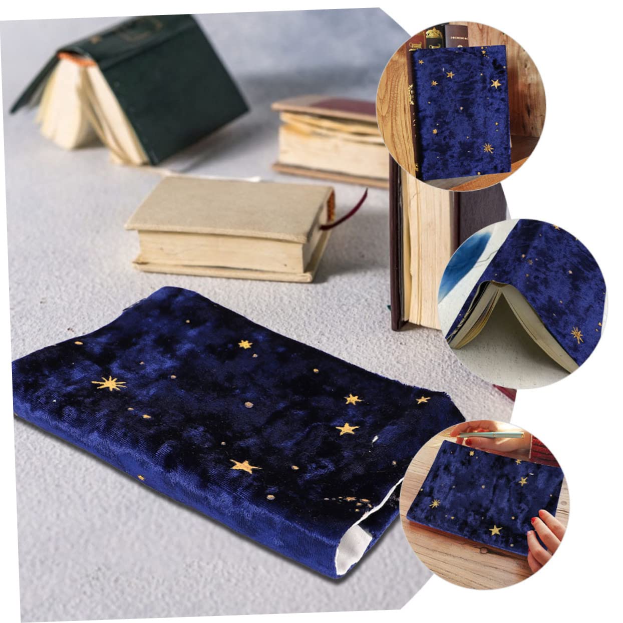 NUOBESTY 3pezzi Copertura Protettiva Per Libri Manifattura Artigianale Resistente Agli Strappi e Ai Graffi Sleeve Decorativa Per Diari e Taccuini Design Unico Per Lettori Appassionati