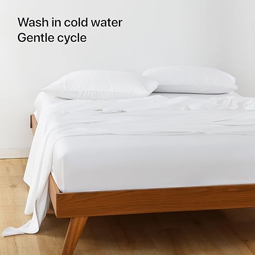 Miniatura 5 de 55% Rayon Derived from Bamboo, 45% Cotton Bed Sheet Set - Breathable & Cooling - Deep Pockets - Soft & Wrinkle-Free - Easy Care Hotel Luxury - 4