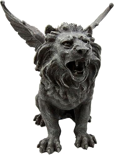 Miniatura 3 de Atlantic Collectibles - Figura decorativa de gárgola de león rugiente de Aslan, 7 pulgadas de alto