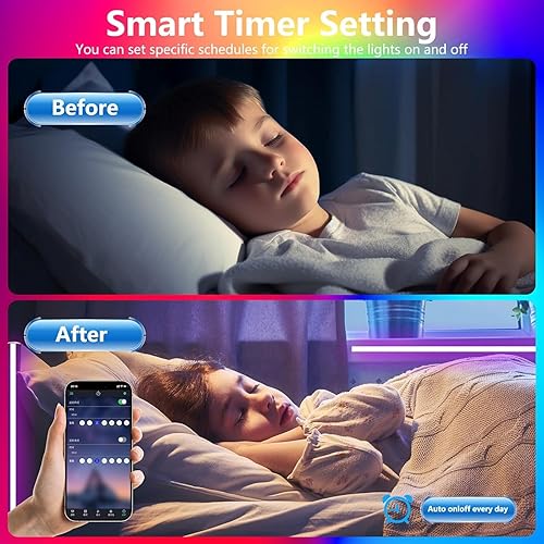 Miniatura 6 de PSTAR Retroiluminación LED para TV, sincronización de música de 9.84 pies, retroiluminación RGB con control remoto y aplicación, alimentación USB