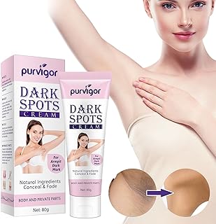 Underarm Whitening Cream, Skin Lightening Cream for Face and Body, Neck, Armpit, Knees, Elbows, Private Areas, Intimate Areas, Legs, Bikini Line, 80g