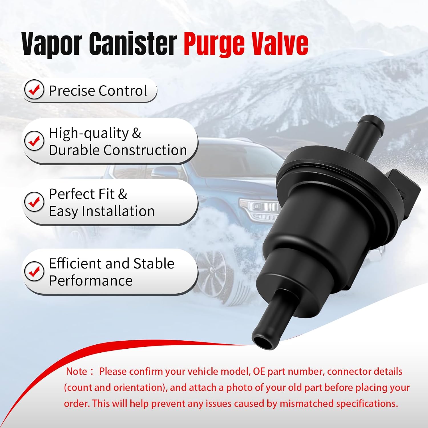 Vapor Canister Purge Valve EVAP Compatible with 1993-2018 Hyundai Elantra Sonata Accent Tucson Kia Optima Spectra Volkswagen Jetta Golf Passat Beetle Audi A3 A4 A6 Q7, 911-800