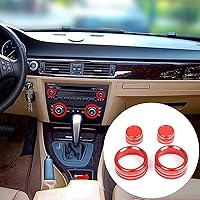 Vista 1 de Aleación de aluminio consola central de aire acondicionado Perillas Trim Car Accesorios para BMW Serie 3 E90 2005 2006 (rojo)