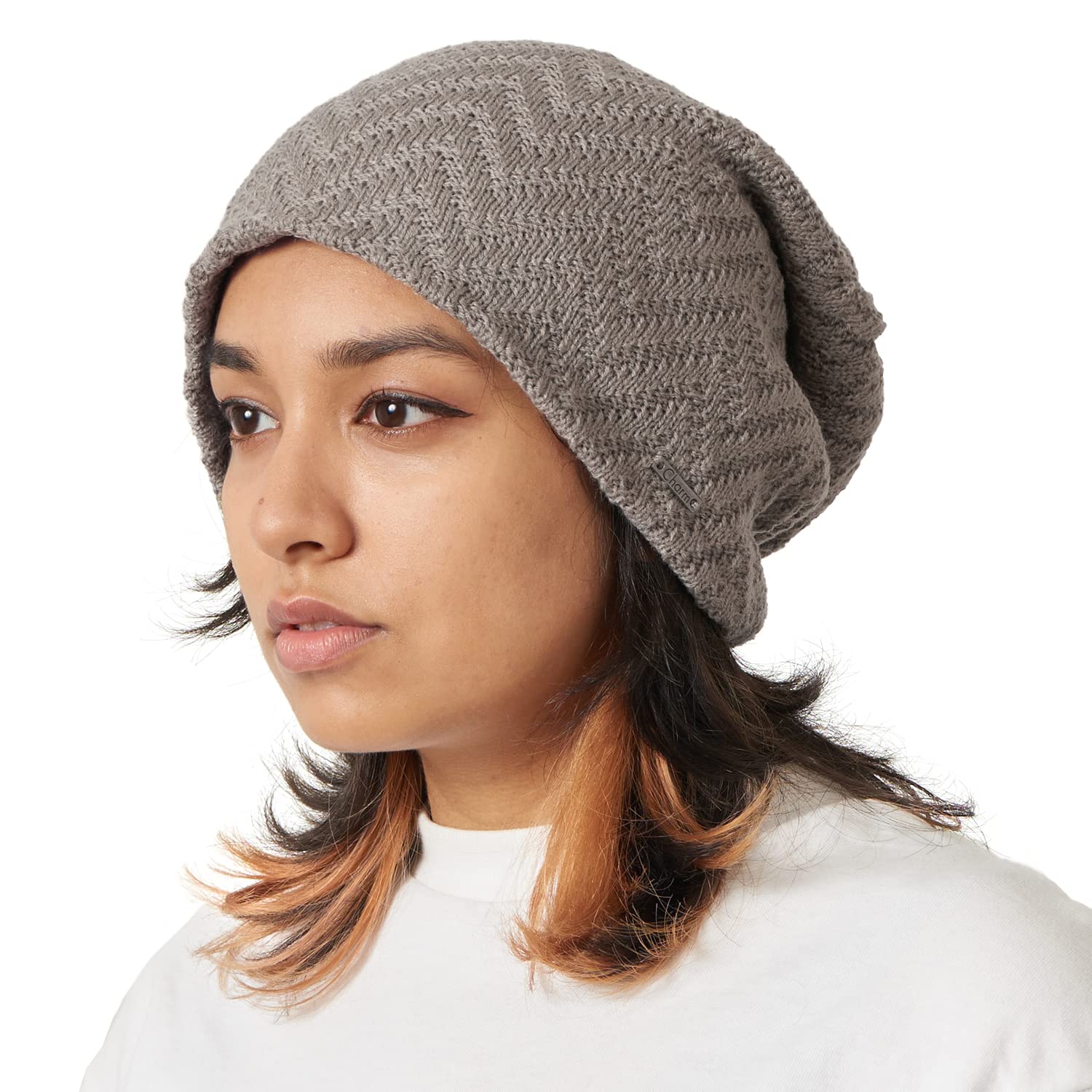 CHARMSlouchy Sweater Beanie Hat - Womens Winter Slouch Knit Cap Mens Skull Cap