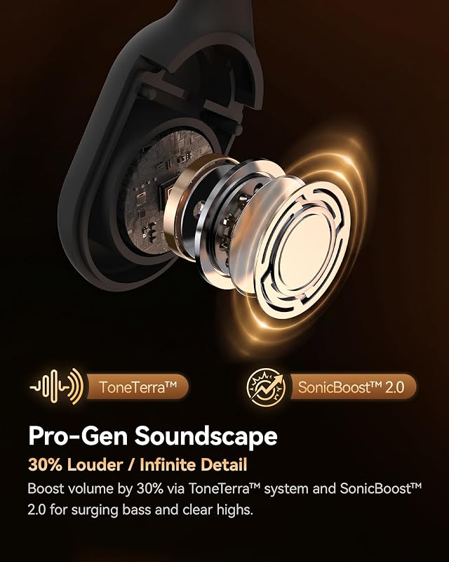 Yistao Gen 2 Bone Conduction, 60H IP68 Open Ear Headphones image 3