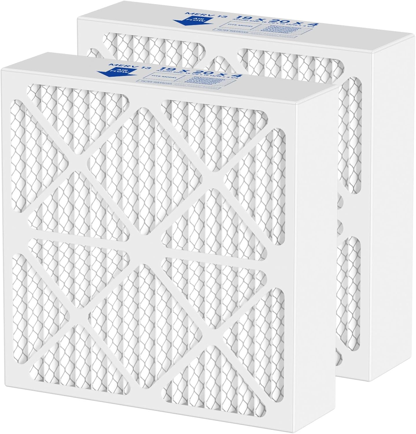FNCCAB0021 19x20x4 MERV 13 Furnace Air Filter Compatible with Bryant Carrier FNCCAB0021, FILXXFNC-0021, FAIC0021A02, FAIC002IA, FILBBFNC0021, FILCCFNC0021 Furnace Filter, 2 Pack