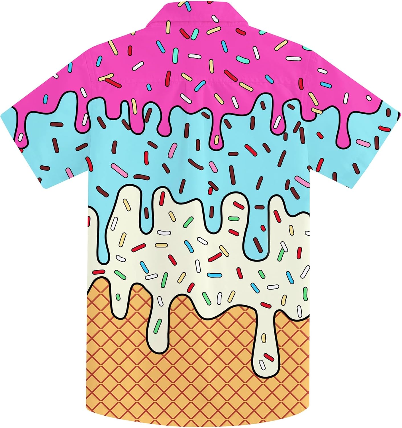 westwolf 7-14T Boys Button Down Hawaiian Shirts 3D Printed Short Sleeve Cool Top Shirt - Image 2