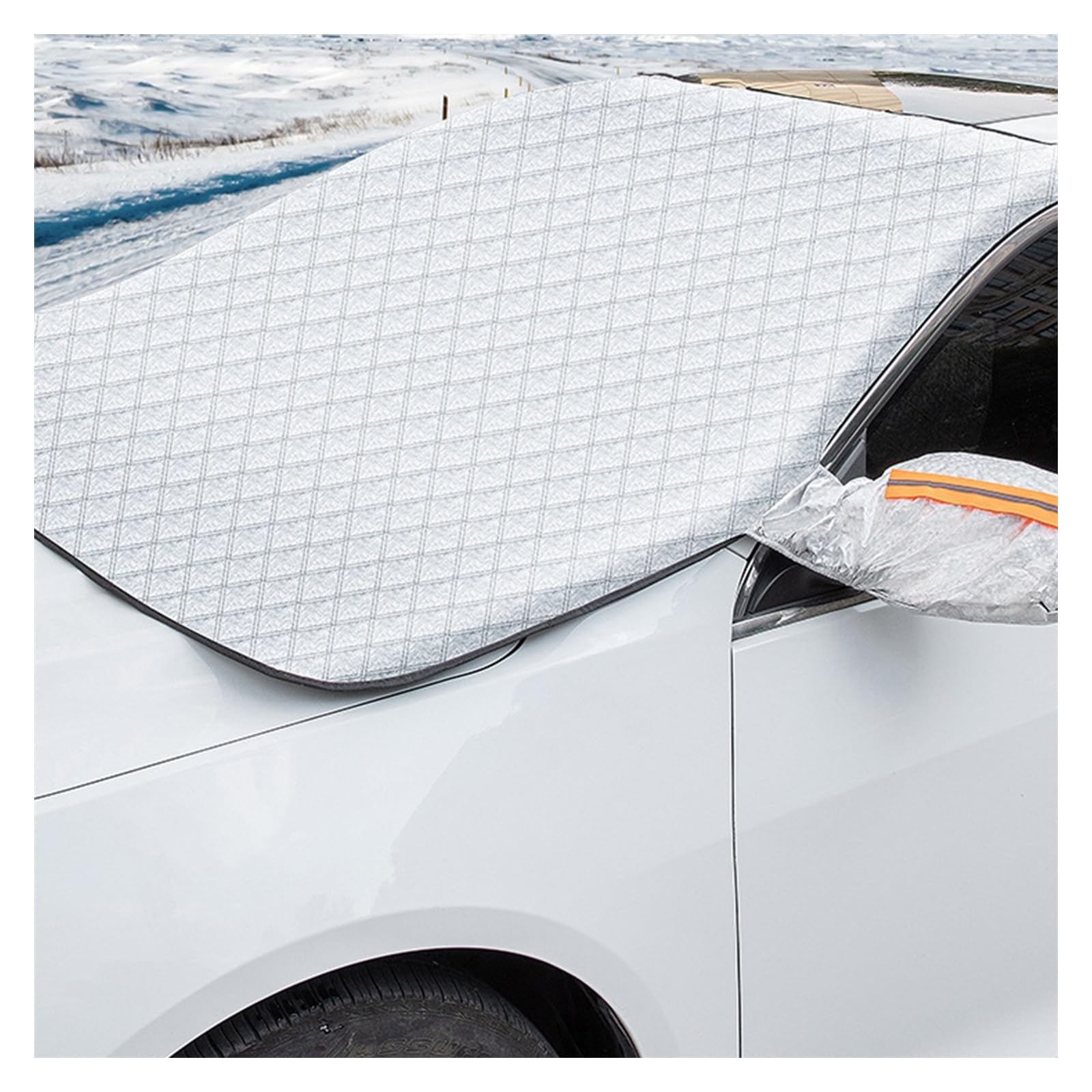 Housse de Protection pour Pare-Brise Couverture De Neige pour Pare-Brise De Voiture Imperméable Anti-Gel Protection Contre Le Gel pour l'hiver avec Bord Magnétique Protection Pare Brise Hiver