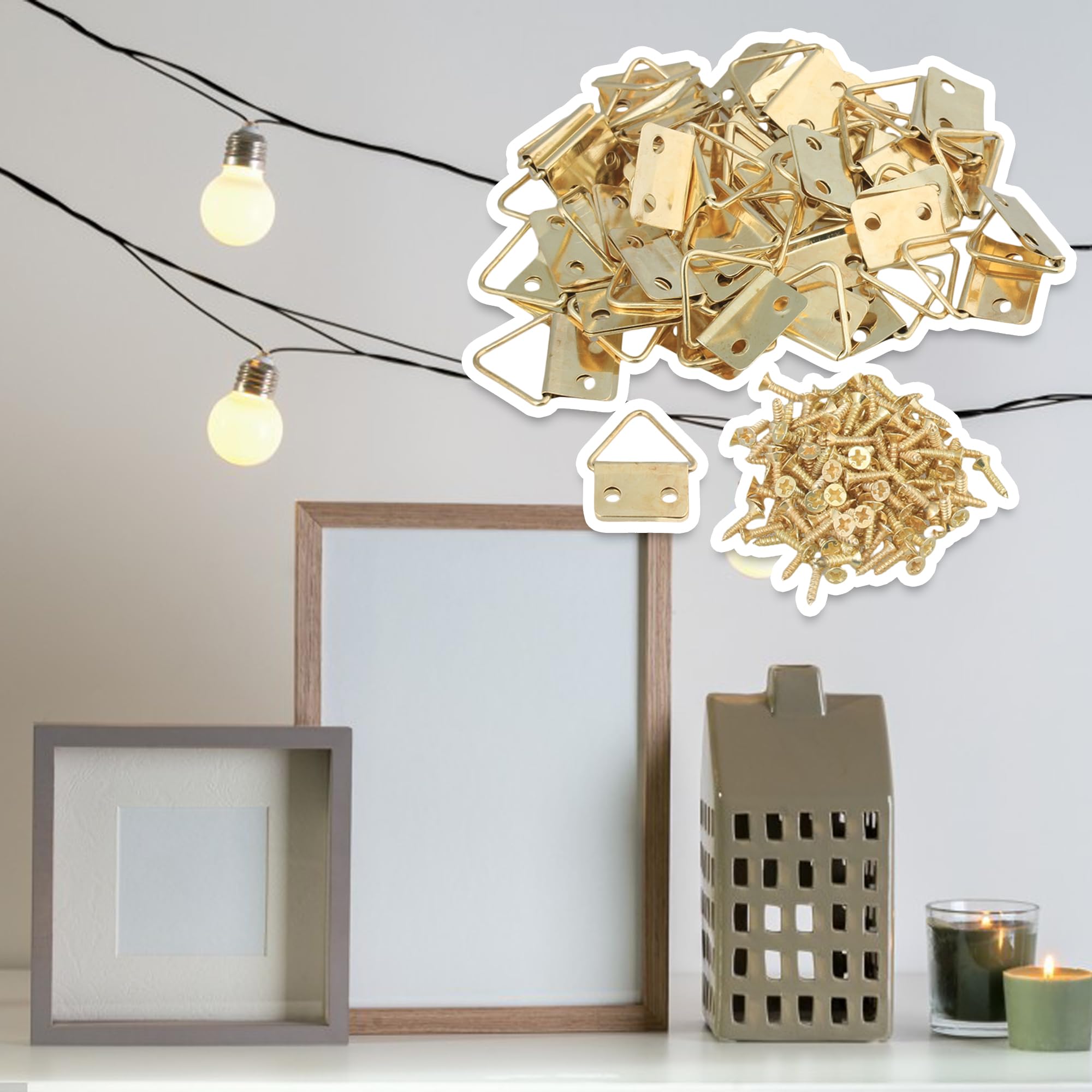 251 Pezzi Kit Ganci Per Quadri Da Parete - Set Di Ganci A Denti Di Sega E Triangolari In Acciaio Inox Con Viti Per Appendere Cornici, Foto E Decorazioni