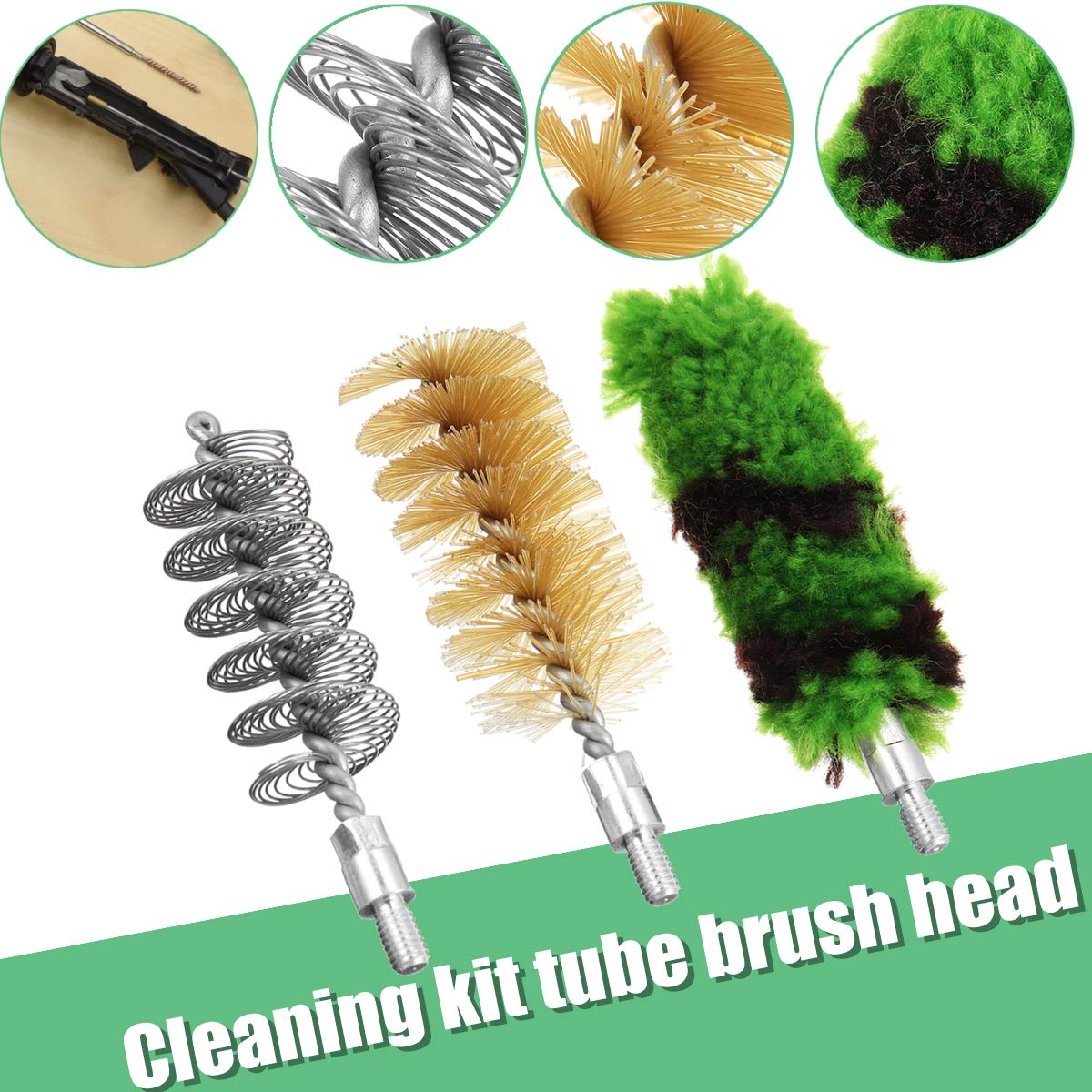 3PCS Gun Cleaning Kit for Gauge Shotgun Barrel Cleaning & Maintenance Kit Tube Cleaning Brush Head Set Clean Brush Tool Parts for Gun Hunting Accessories - Image 4