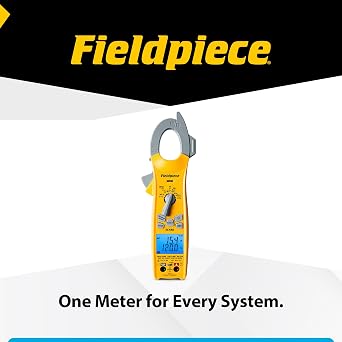 Fieldpiece SC480 Wireless Power Clamp Meter - True RMS HVACR Multimeter w/Job Link App Connectivity - Inrush Current, 3-Phase Testing, Low Pass Filter, CAT IV 600V - HVAC Tools