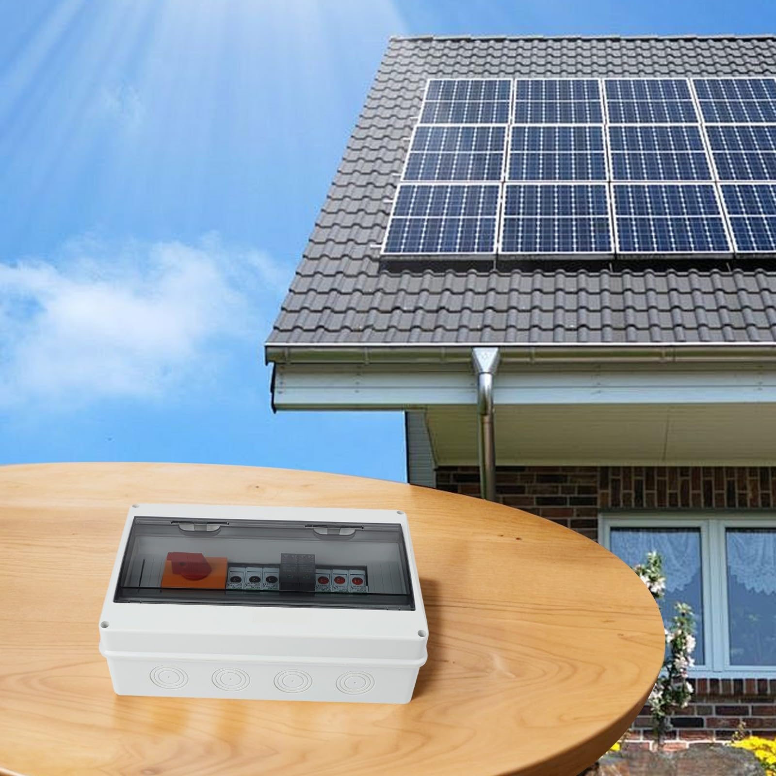Solare PV Combiner Box 3 In 1 Out 1000V IP65 Impermeabile DC Fusibile MCB Isolamento Interruttore di Protezione da Sovraccarico Protezione da Sovraccarico Monitoraggio in tempo reale Pannello
