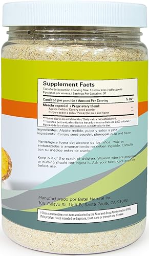 Miniatura 2 de Betel Natural Leche de Alpiste con piña sin sílice - Gran fuente de fibra - 16 oz