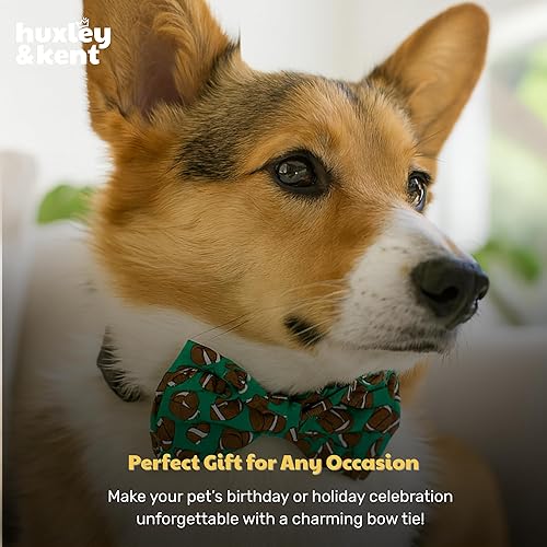 Miniatura 9 de Huxley & Kent Accesorio para collar de pajarita para mascotas  Pajaritas divertidas, cómodas y duraderas para perros y gatos  Tamaño grande de fútbol