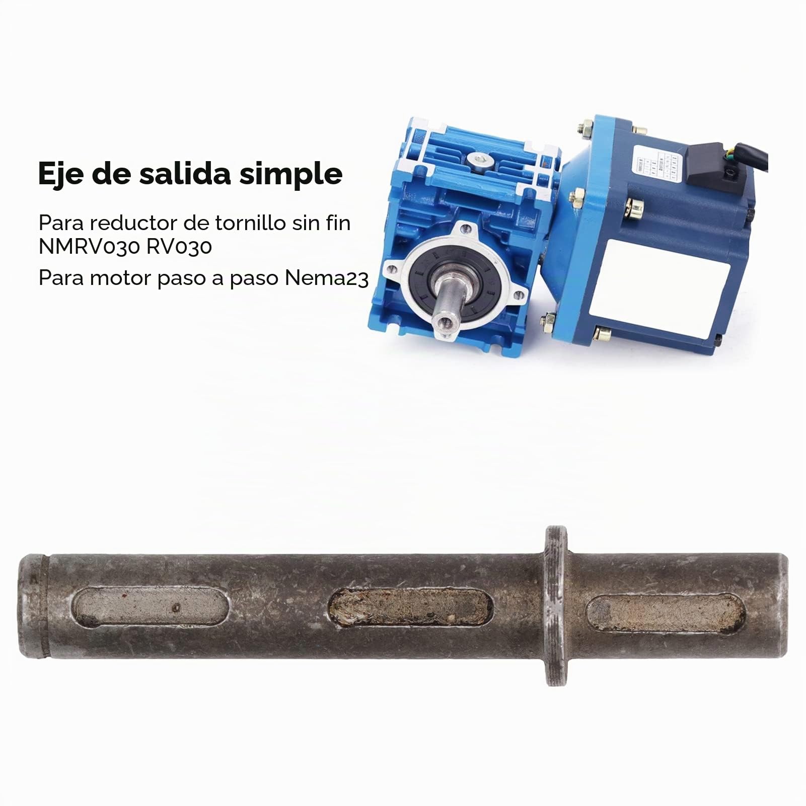 Eje Simple De Salida,Ejes de Salida del Motor Paso a Paso De Acero De Aleación De 14 Mm De Diámetro,Para El Motor De Paso NMRV030 RV030 NEMA23 Del Reductor De Gusano