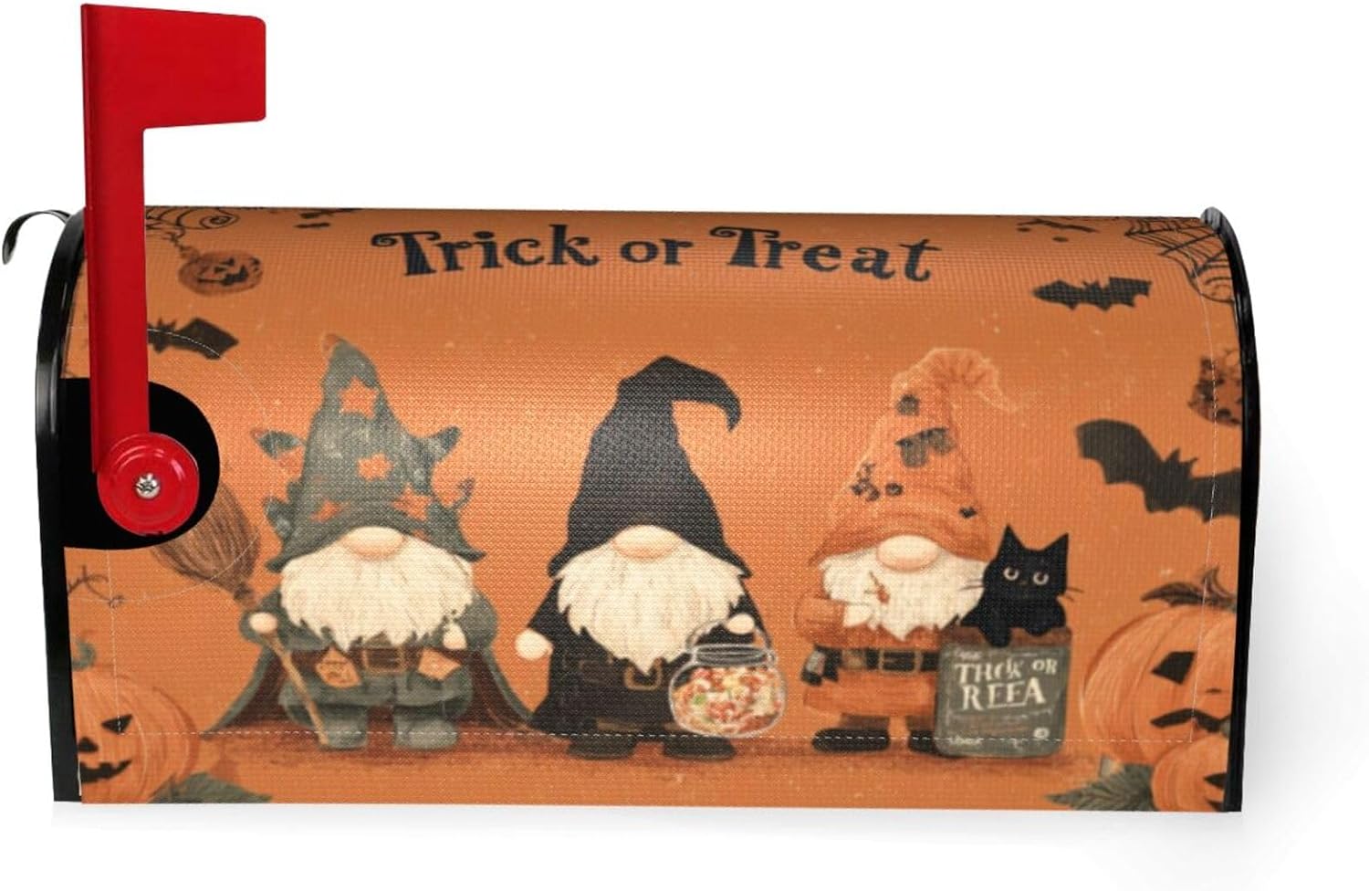 Mailbox Covers Gnomes Halloween Pumpkin Gnomes Halloween Pumpkin Magnetic Letter Post Box Cover Standard Size 25.5 x 21 Inch Garden Yard Home Decorative